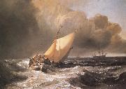 J.M.W. Turner Dutch Boats in a Gale oil